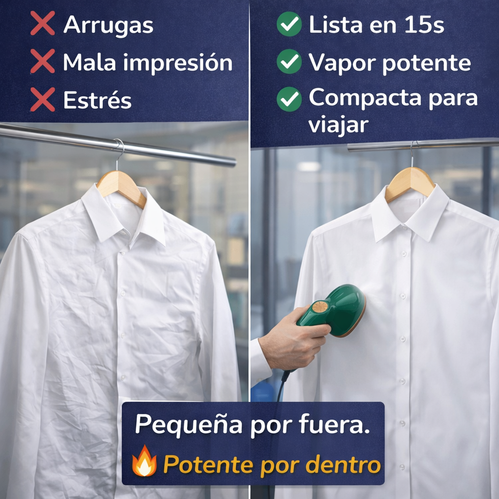 VaporaGo™ Plancha a vapor portátil – ¡HOY 40% OFF! Ropa Lista en 15 Segundos