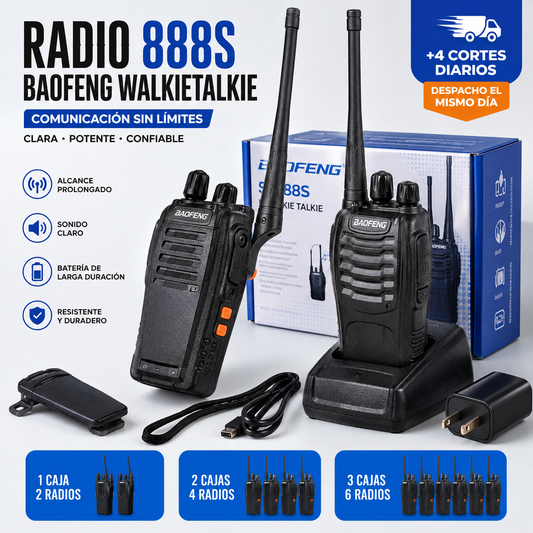 CommForce 888S™ – Radio Walkie Talkie Profesional 📡🔥 - 40% OFF