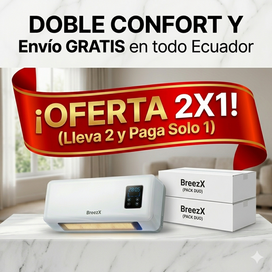 2x1 Solo Hoy – BreezX Aire Portátil Inteligente