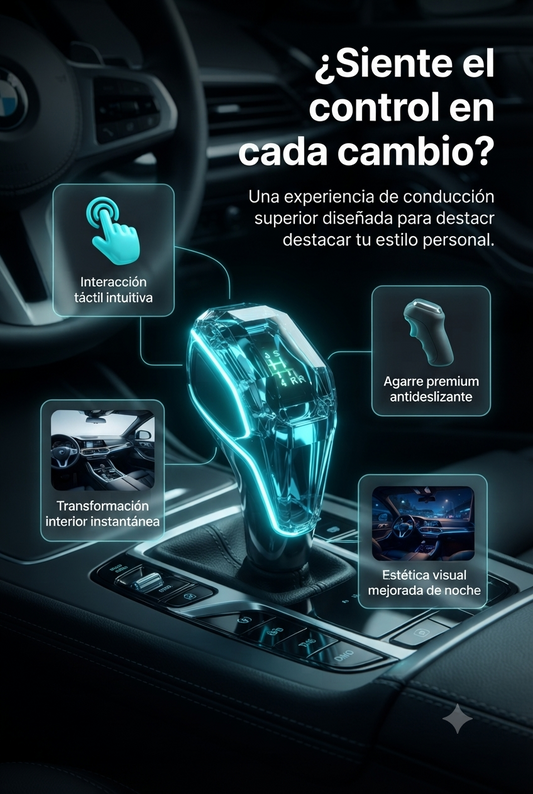 Pomo Palanca Cristal LED RGB Universal