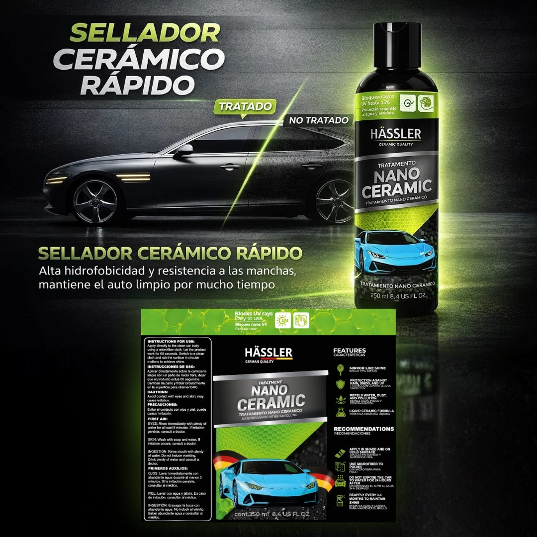 Nano Cerámico Hässler 250 ml – Brillo y Protección que se notan