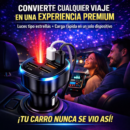 GalaxyDrive™ – Cargador con Proyección Estelar + Carga 4 en 1 | Hoy 50% de descuento