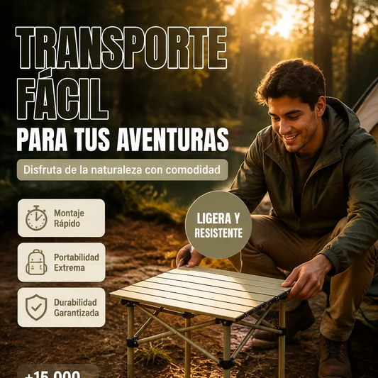 🏕️✨ CampTable Pro™ – Mini Mesa Plegable Portátil para Camping - 40% OFF